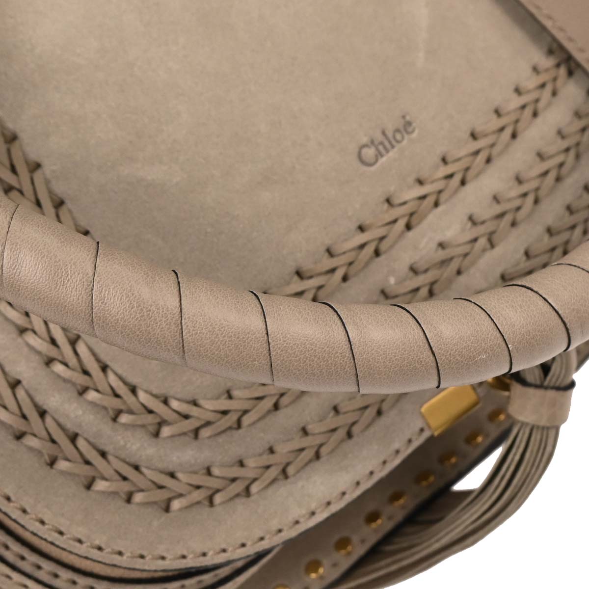 Chloe Gray Suede Marcie 2way Shoulder Handbag