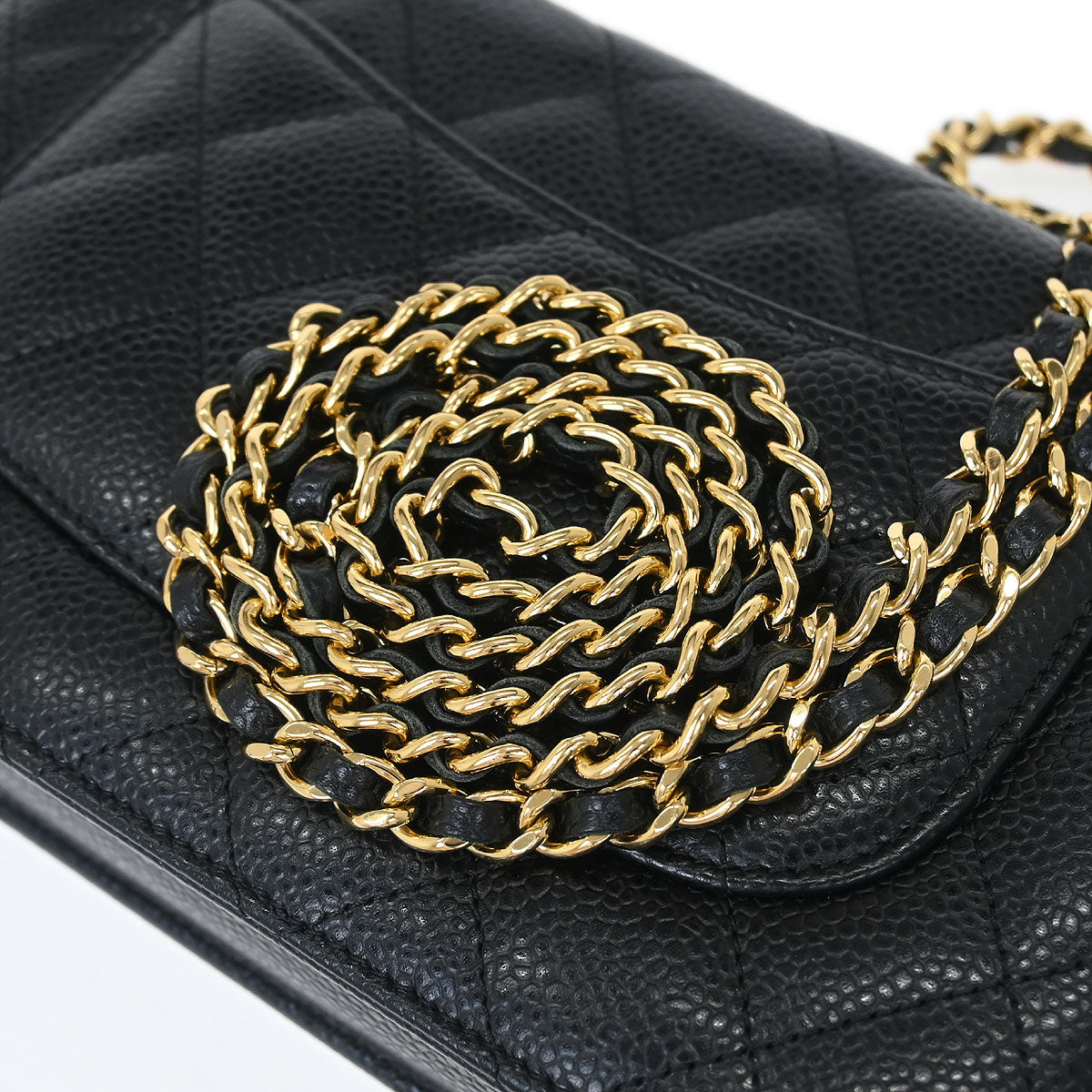 Chanel Black Caviar Classic WOC Wallet On Chain