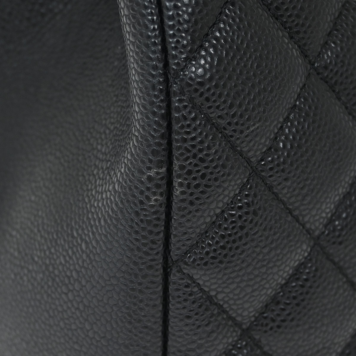 Chanel 2012-2013 Black Caviar Grand Shopping Tote GST XL Chain Handbag