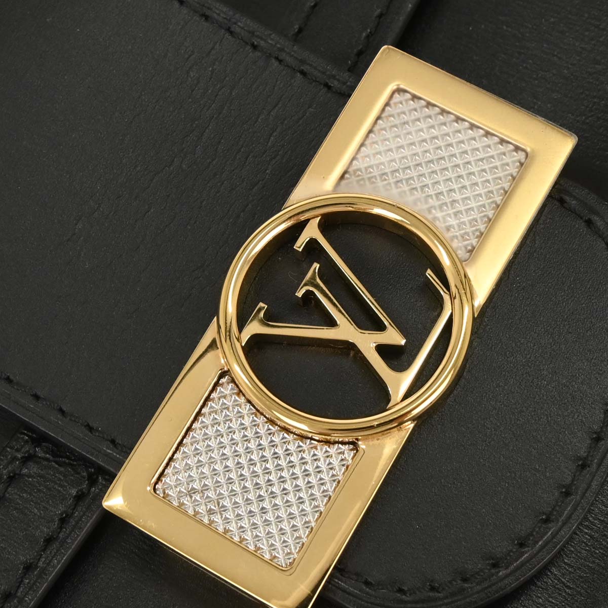 Louis Vuitton Black Leather Dauphine Shoulder Bag M55821