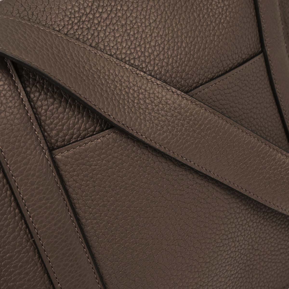Hermes Taupe Taurillon Clemence Steve Caporal 27 Shoulder Bag