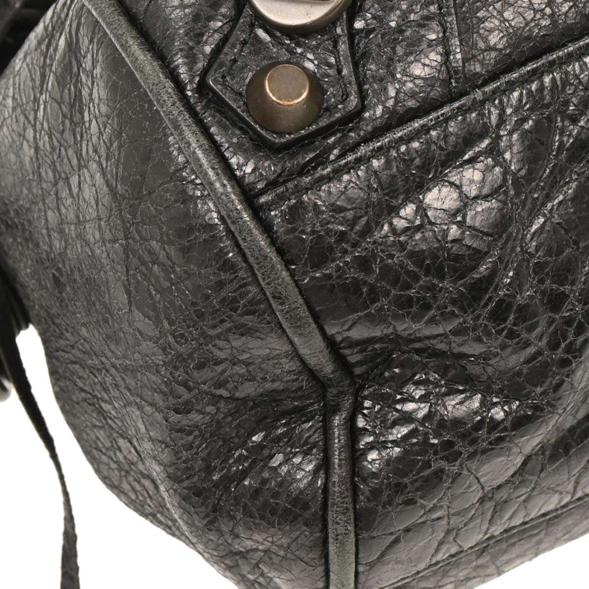Balenciaga Black Leather Twiggy 2way Shoulder Handbag