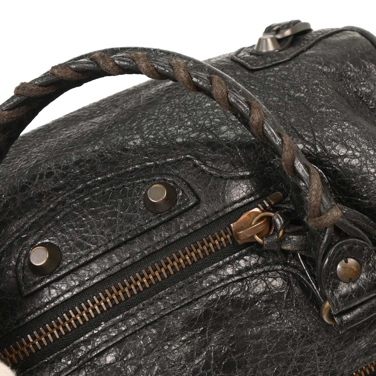 Balenciaga Black Leather Twiggy 2way Shoulder Handbag