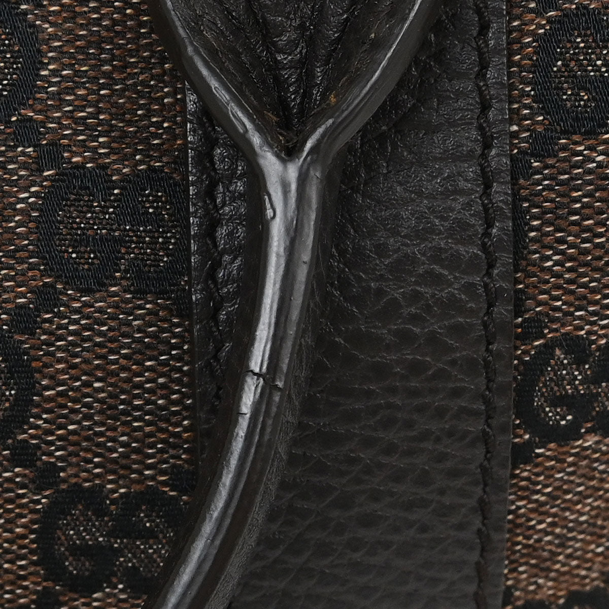 Gucci Brown Bamboo GG Handbag