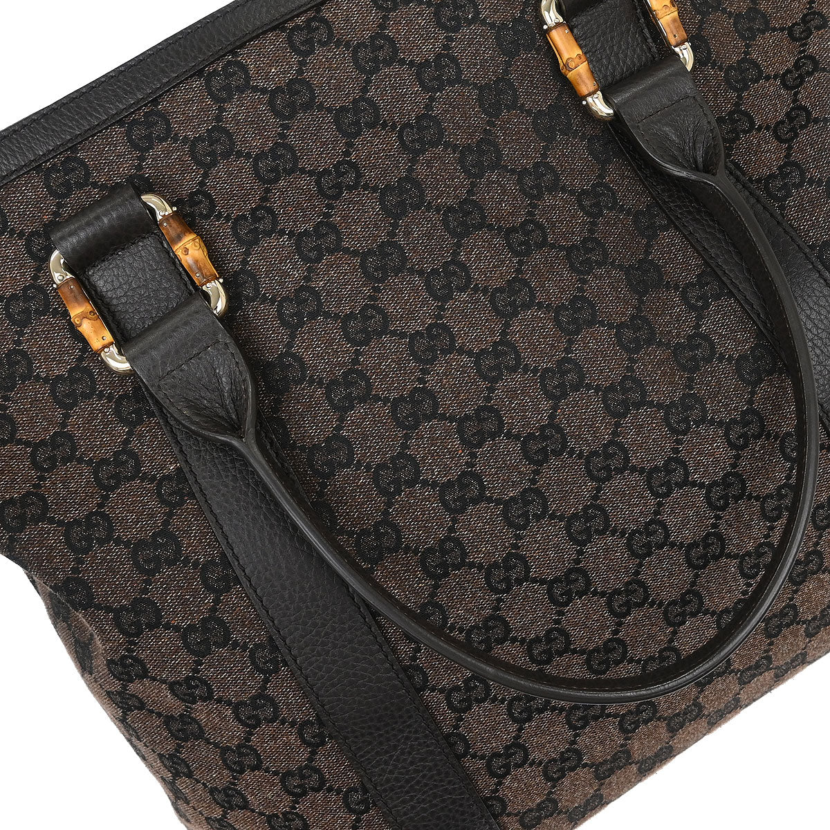 Gucci Brown Bamboo GG Handbag