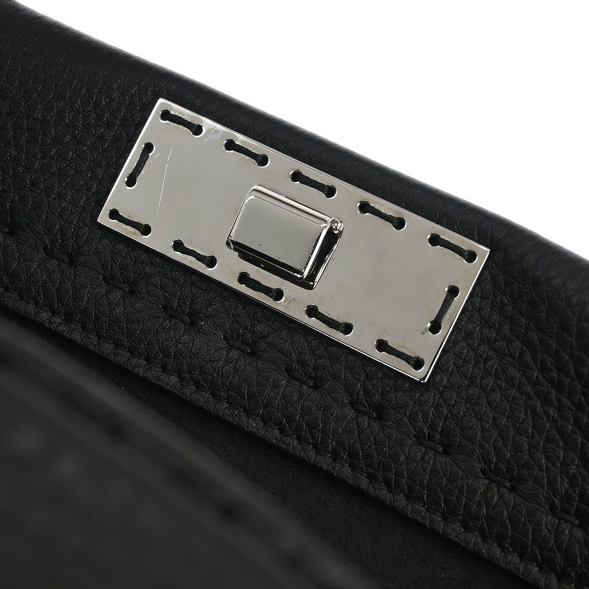 Fendi Black Leather Peekaboo Fit 2way Shoulder Handbag