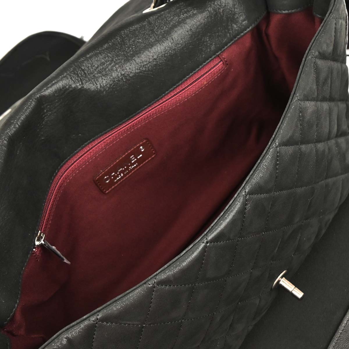 Chanel 2010-2011* Gray Iridescent Calfskin Fantasy Fur Backpack