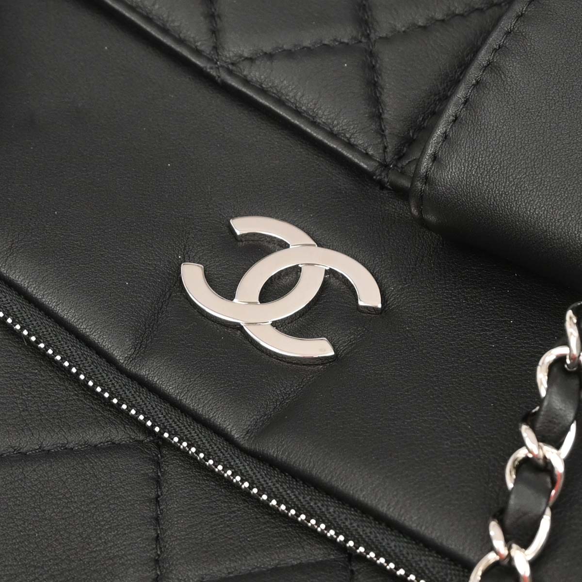 Chanel 2019 Black Lambskin Ultra Pocket Shopping Tote Bag