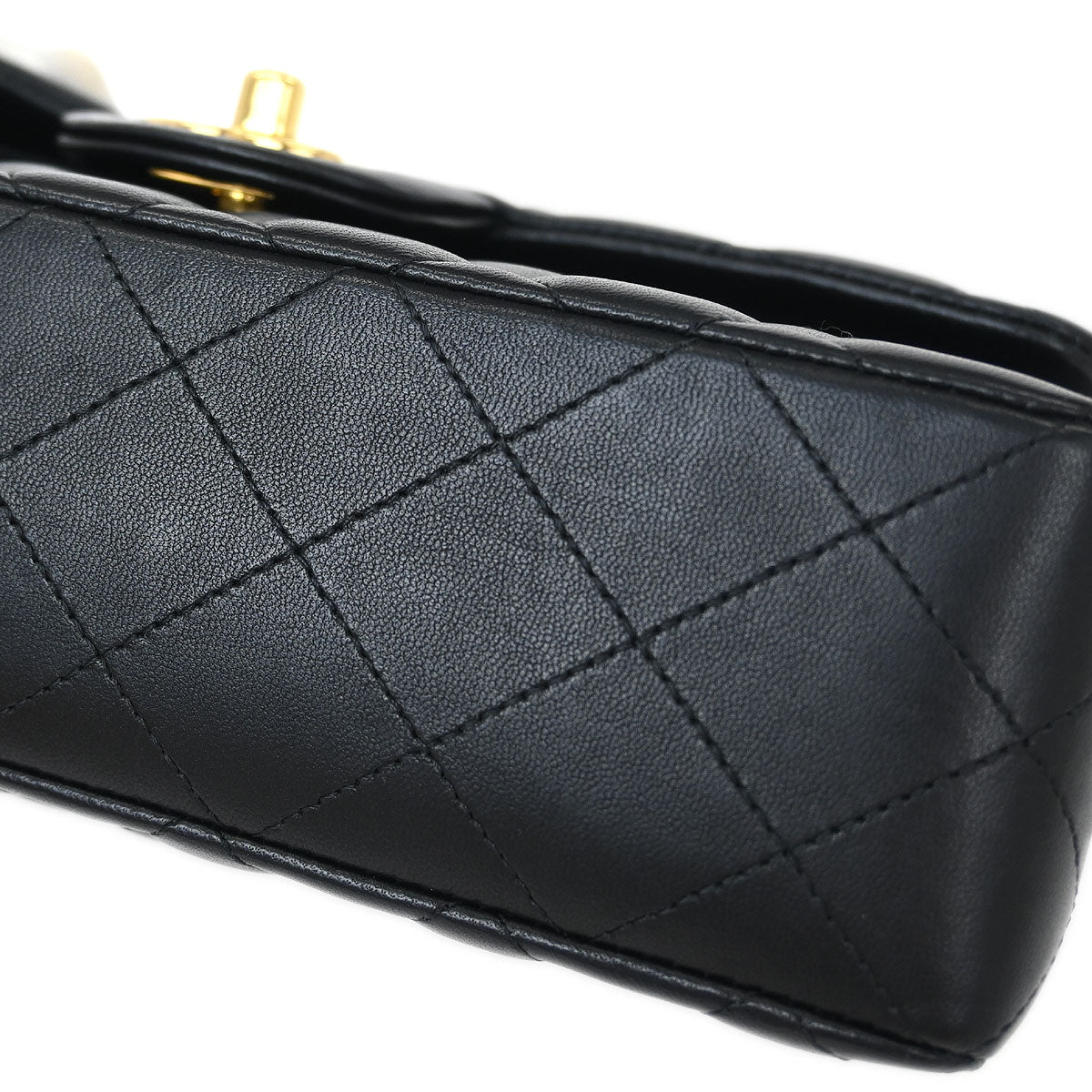 Chanel Black Lambskin Small Classic Double Flap Shoulder Bag