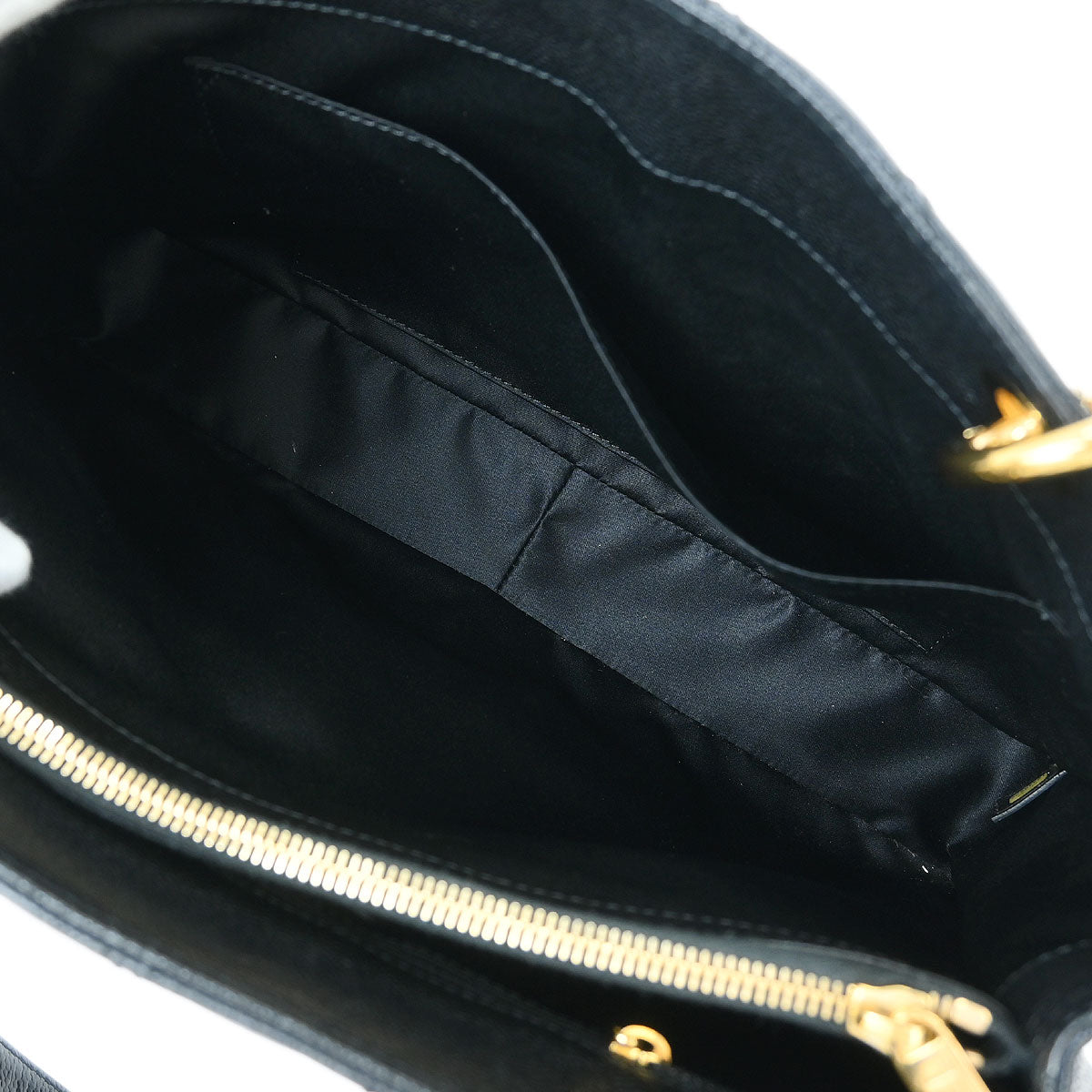 Chanel Black Caviar Grand Shopping Tote GST Chain Handbag