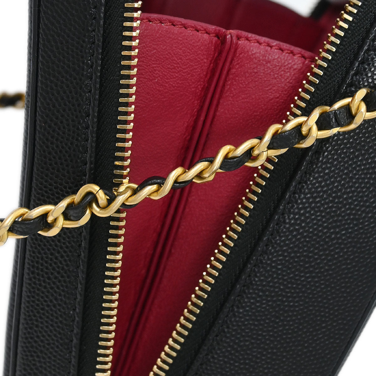Chanel Black Caviar Filigree 2way Shoulder Bag