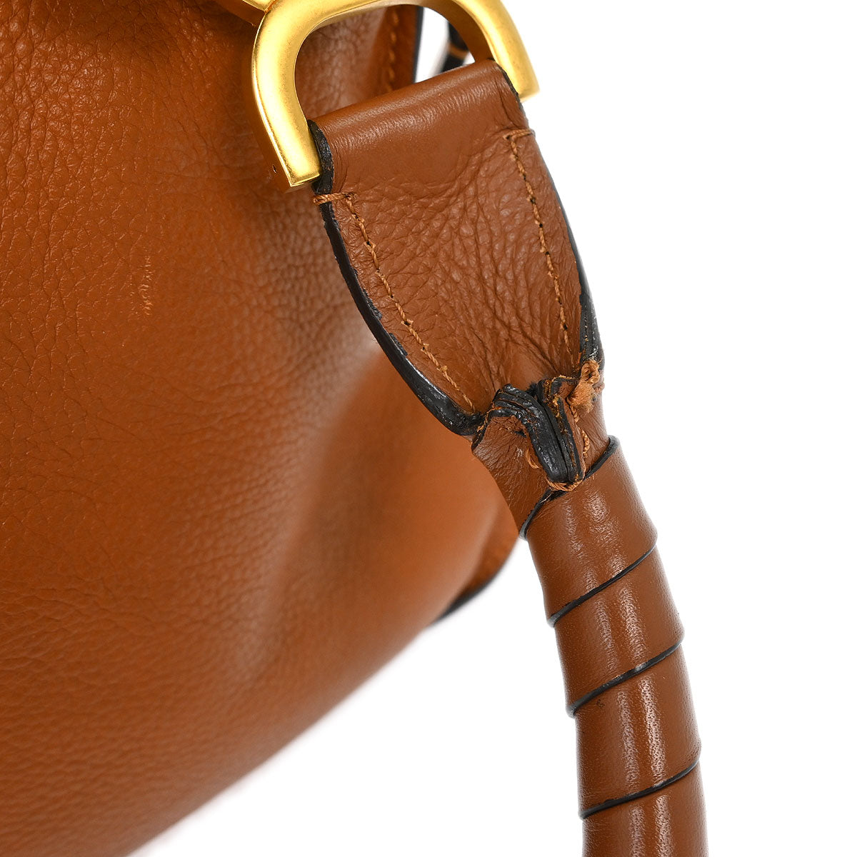 Chloe Brown Leather Marcie 2way Shoulder Handbag