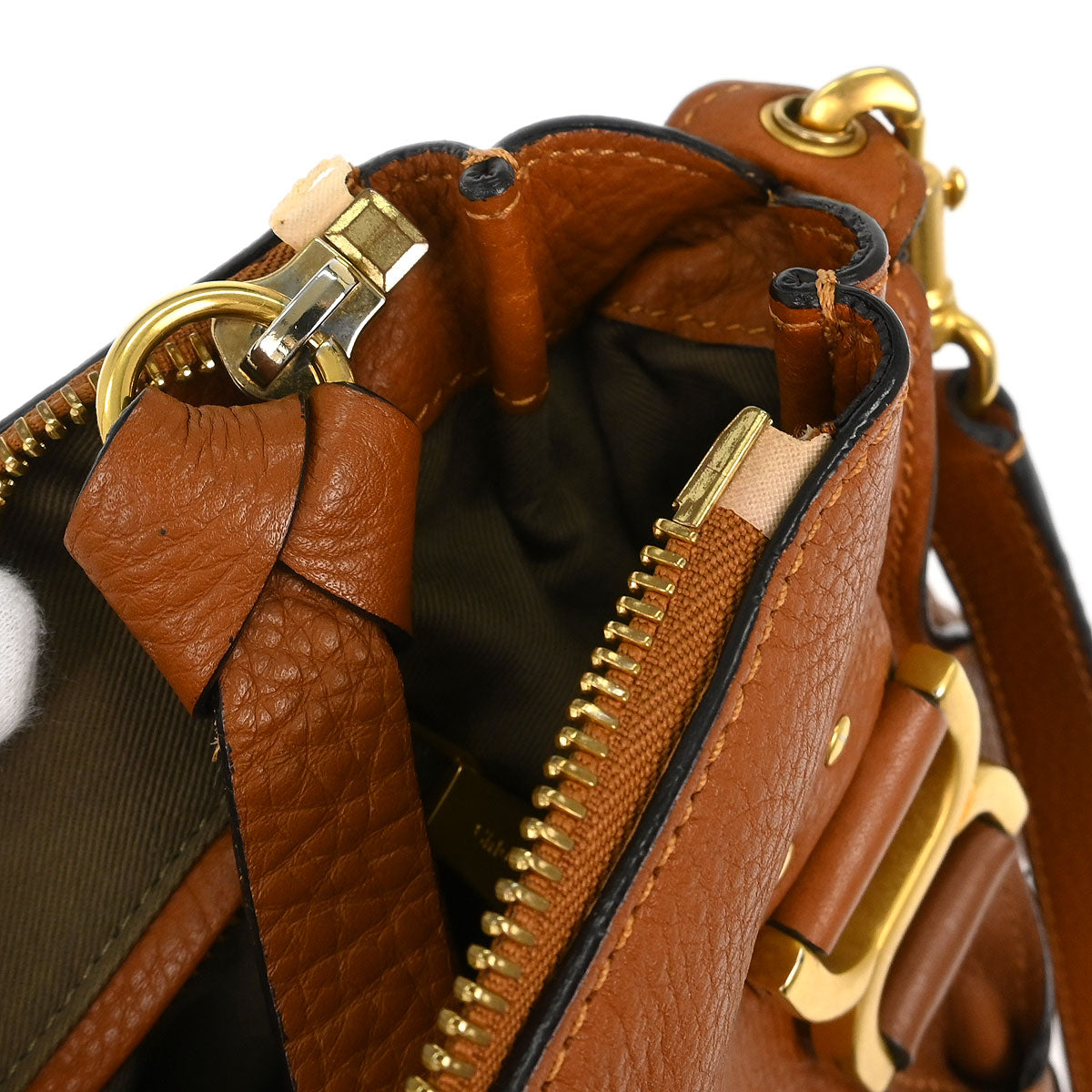 Chloe Brown Leather Marcie 2way Shoulder Handbag