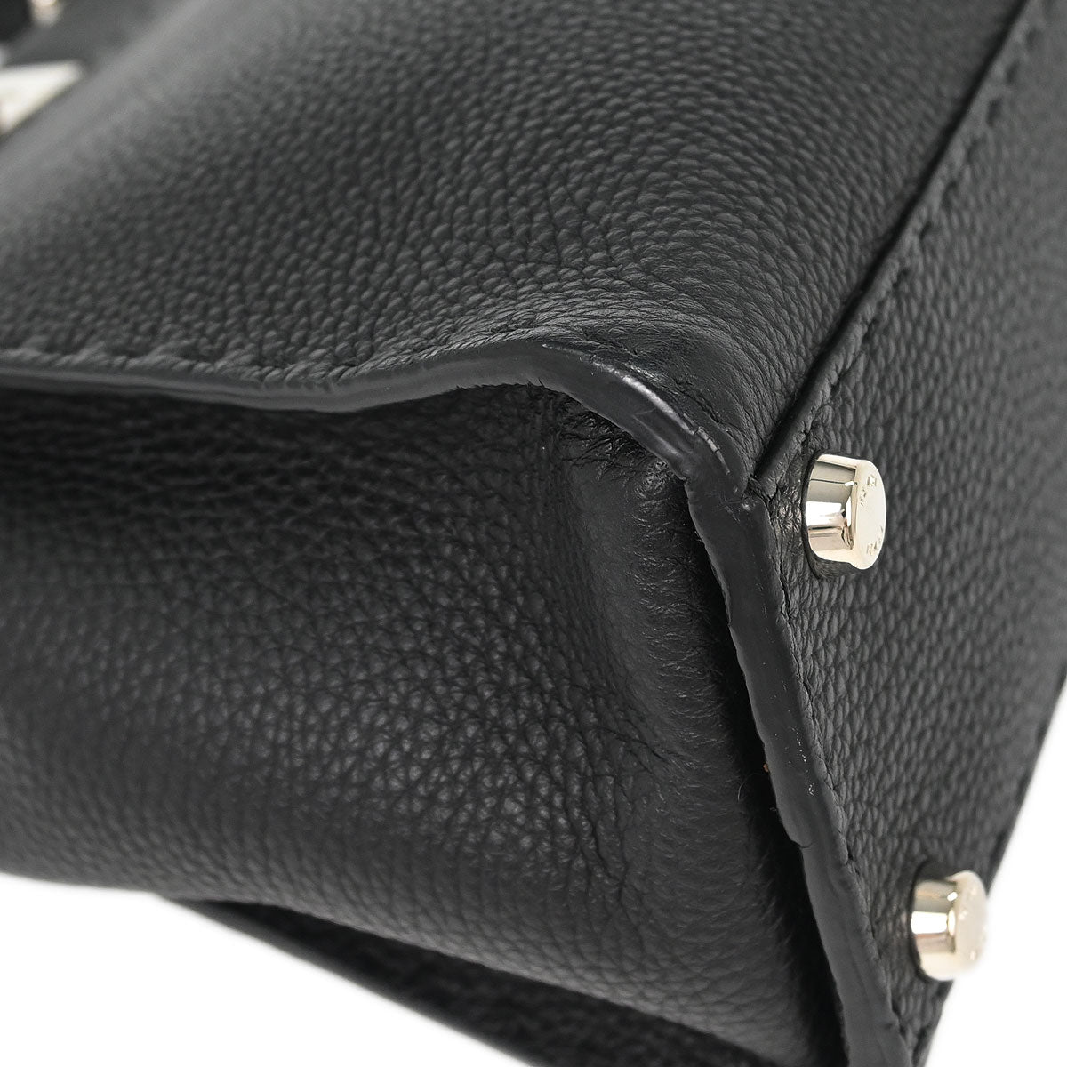 Fendi Black Leather Peekaboo 2way Shoulder Handbag