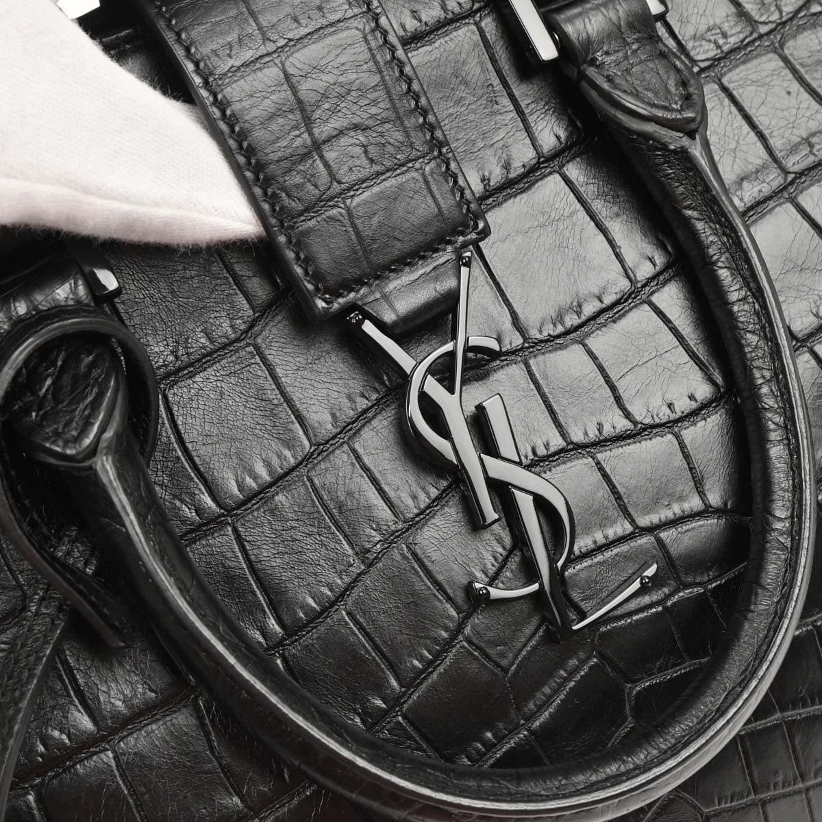 Saint Laurent * Black Cabas 2way Shoulder Handbag