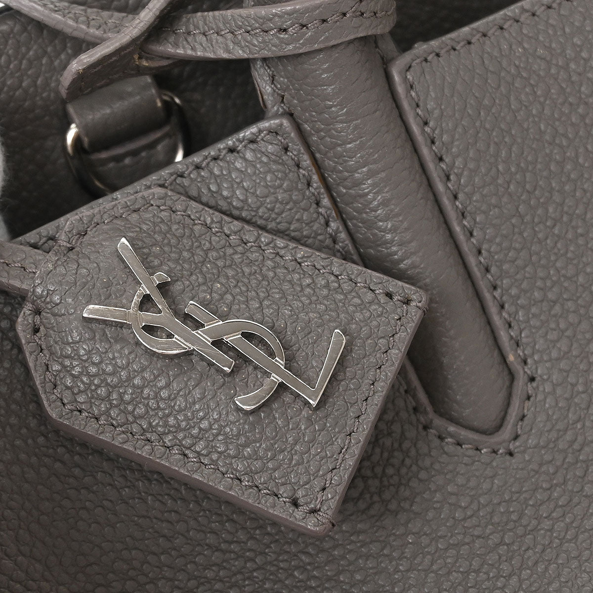 Saint Laurent Gray Cabas Rive 2way Shoulder Handbag