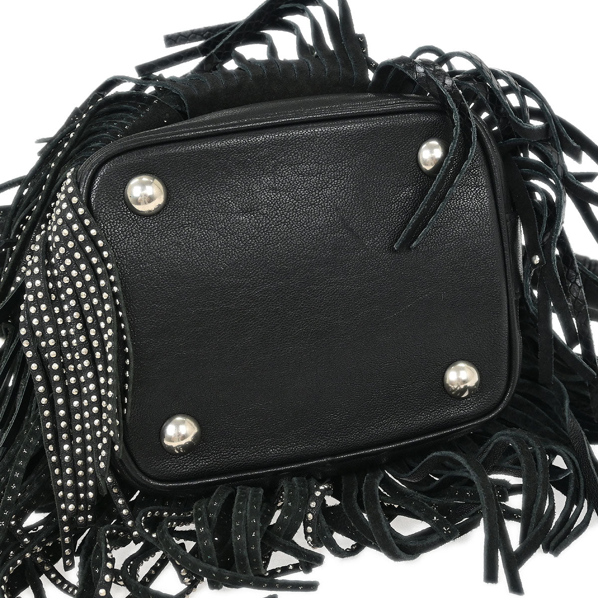 Saint Laurent Black Emmanuelle Fringe Shoulder Bag