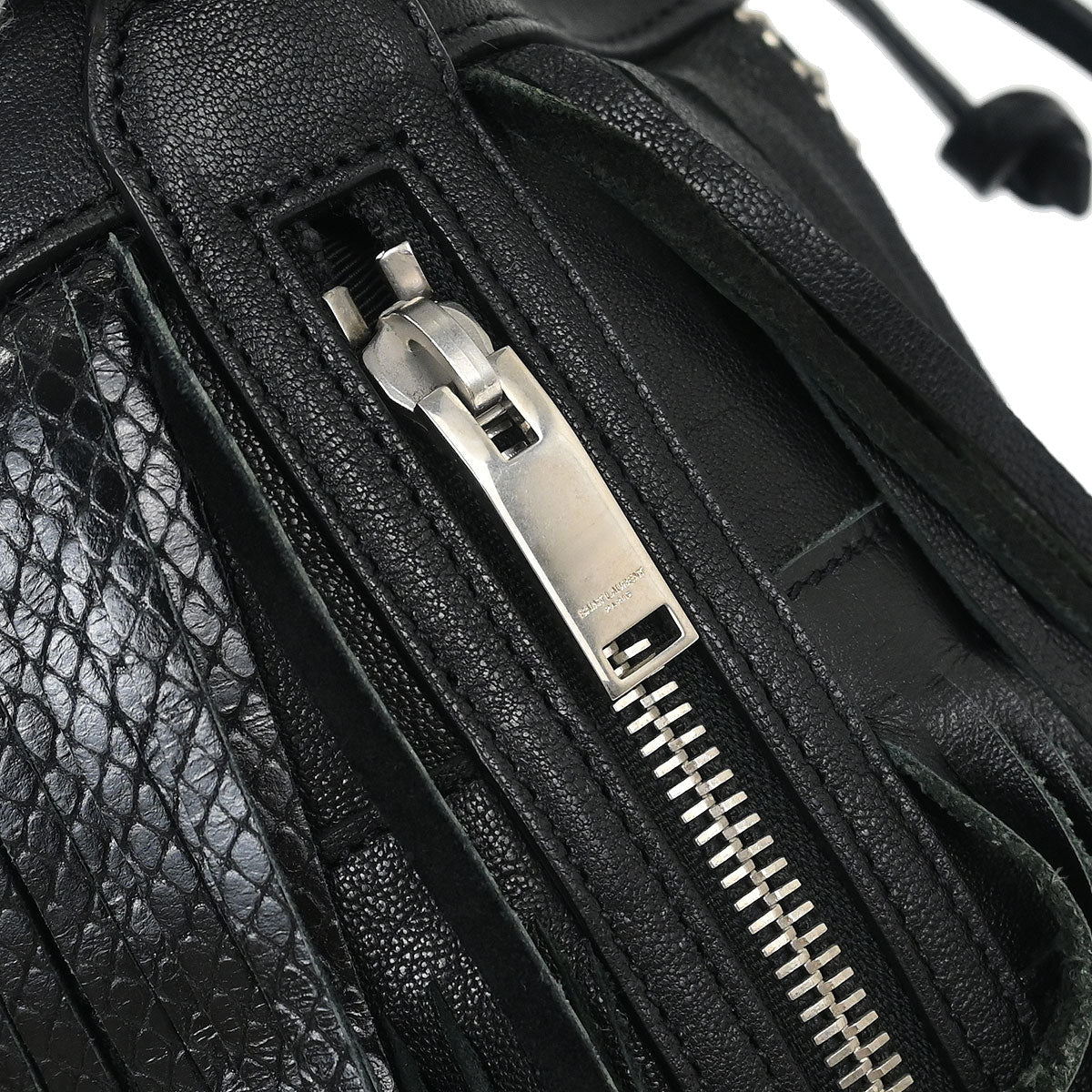 Saint Laurent Black Emmanuelle Fringe Shoulder Bag