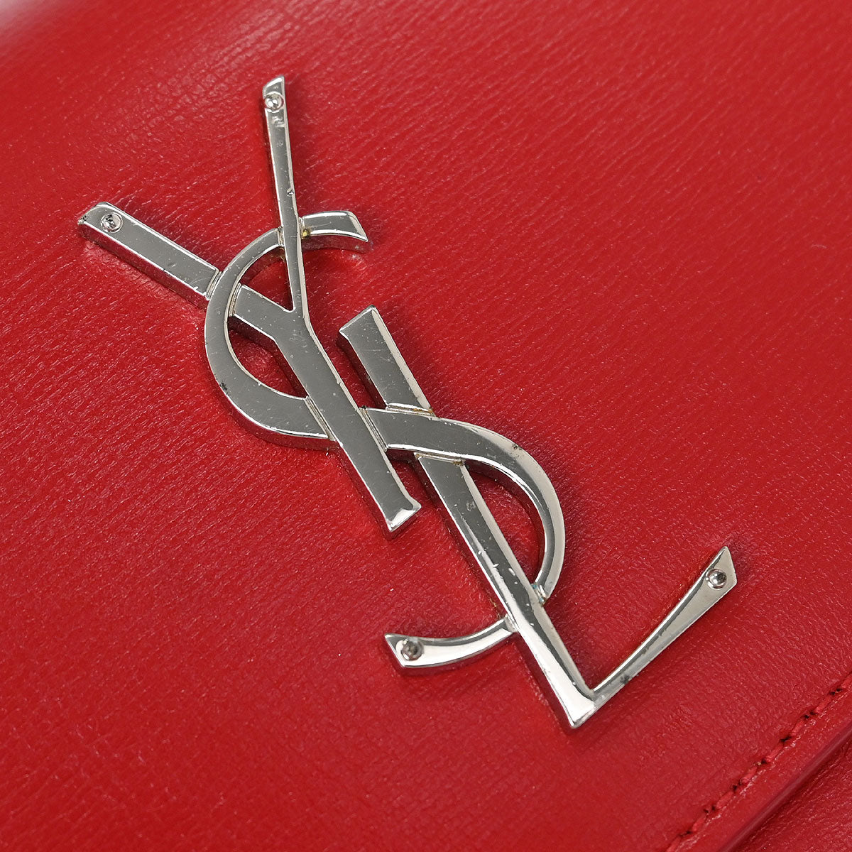 Saint Laurent Red Leather Sunset Shoulder Bag