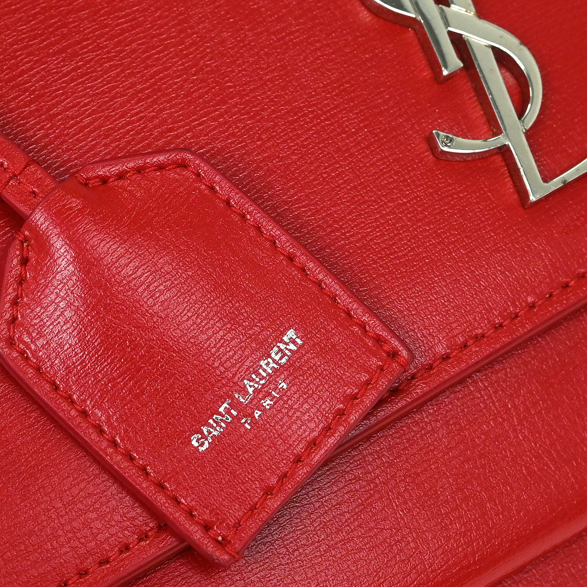 Saint Laurent Red Leather Sunset Shoulder Bag