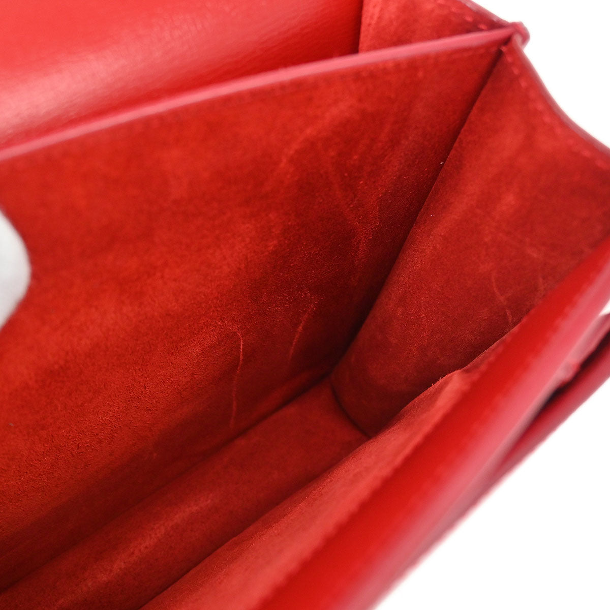 Saint Laurent Red Leather Sunset Shoulder Bag