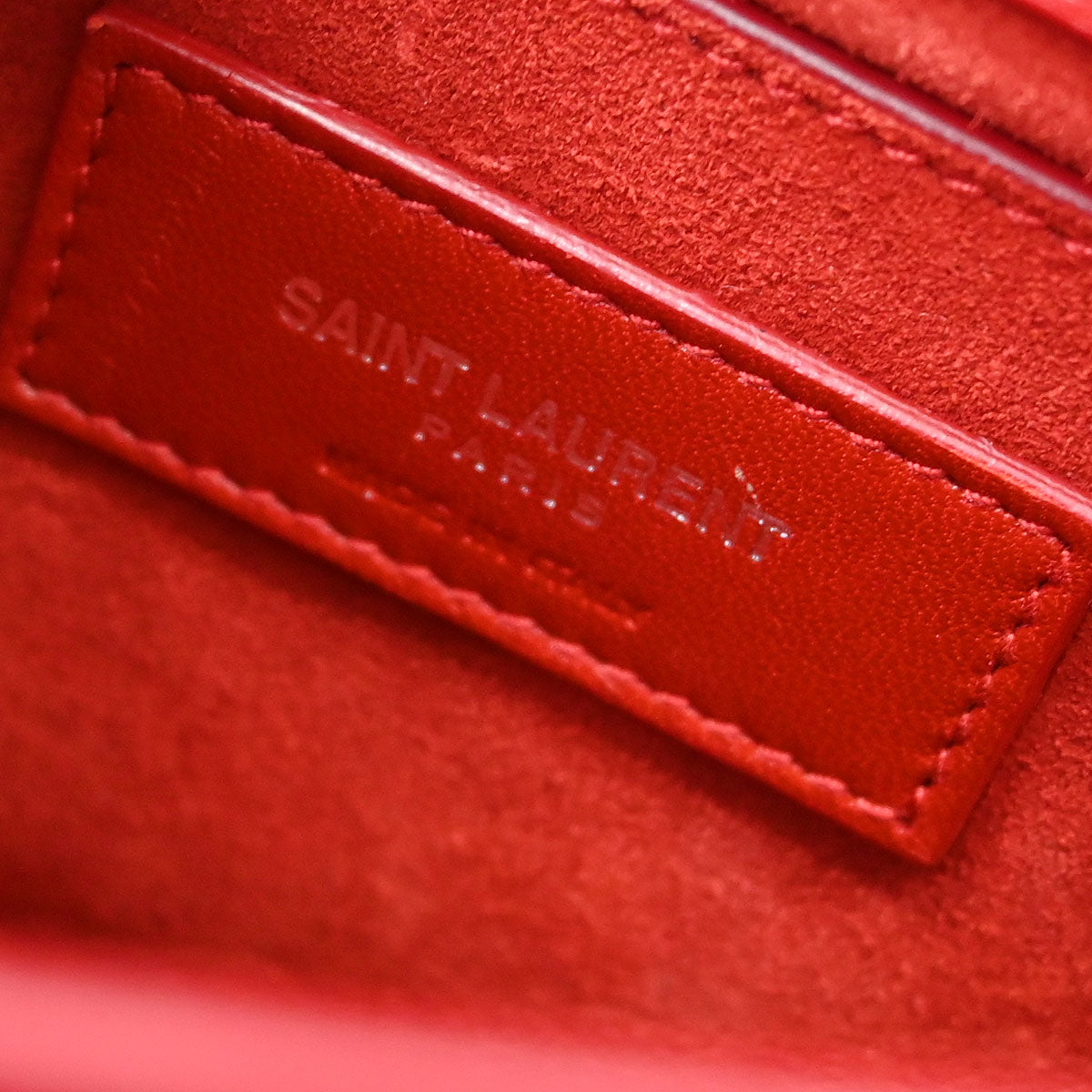 Saint Laurent Red Leather Sunset Shoulder Bag