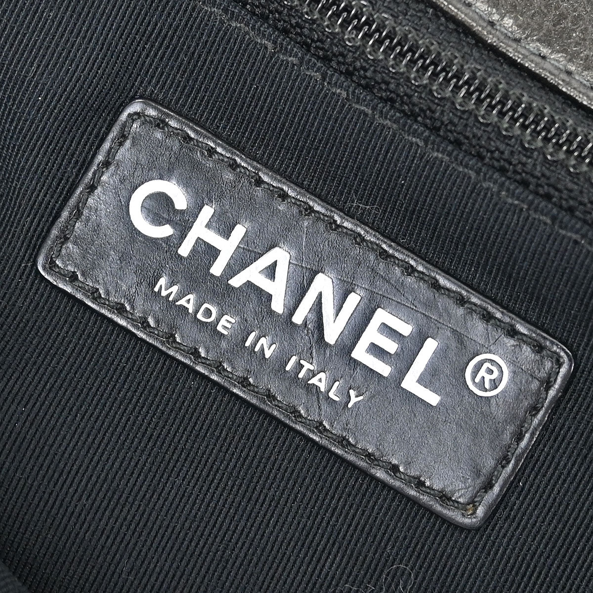 Chanel Gray Calfskin Chain Me Shoulder Bag