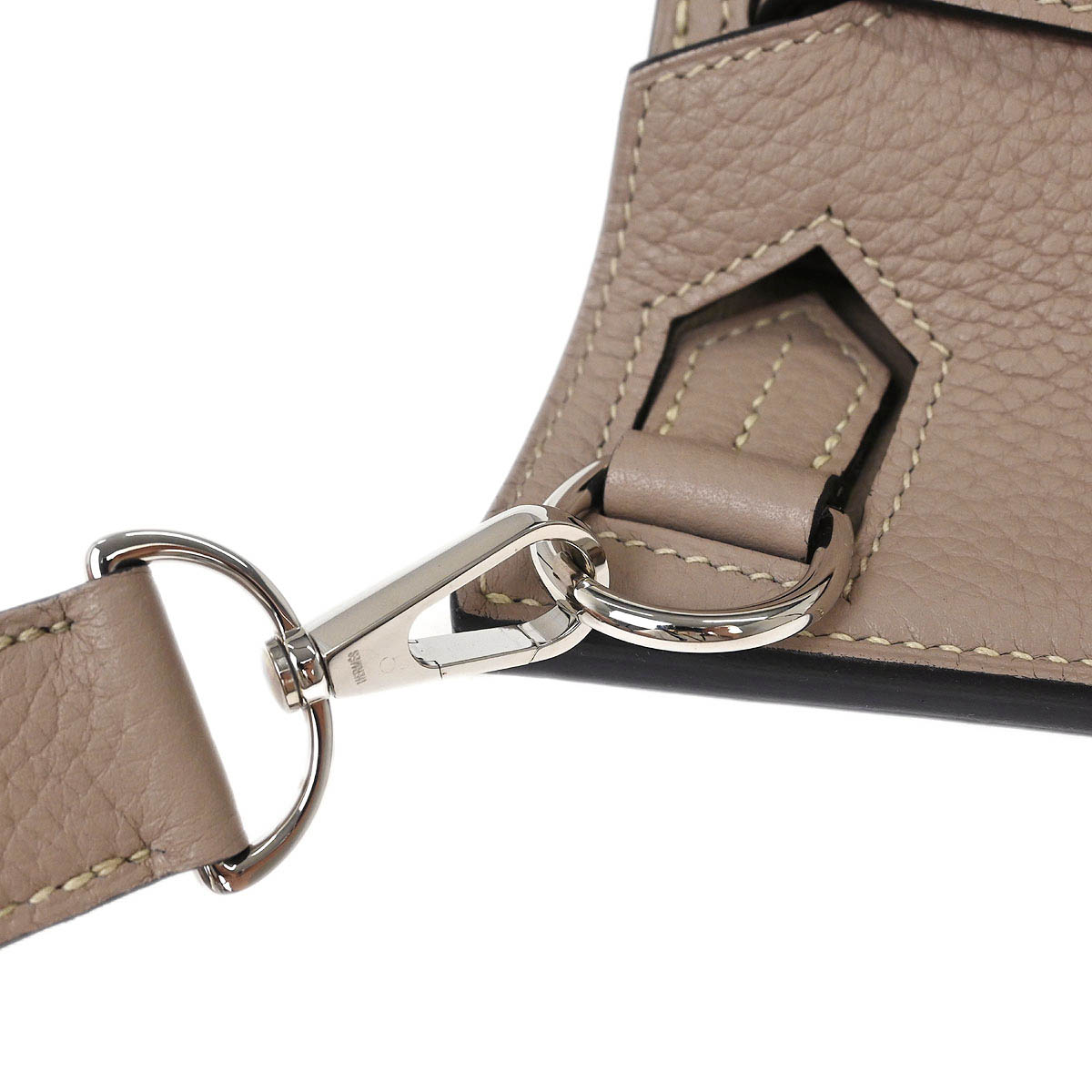 Hermes Gris Tourterelle Taurillon Clemence Jypsiere 28 Shoulder Bag