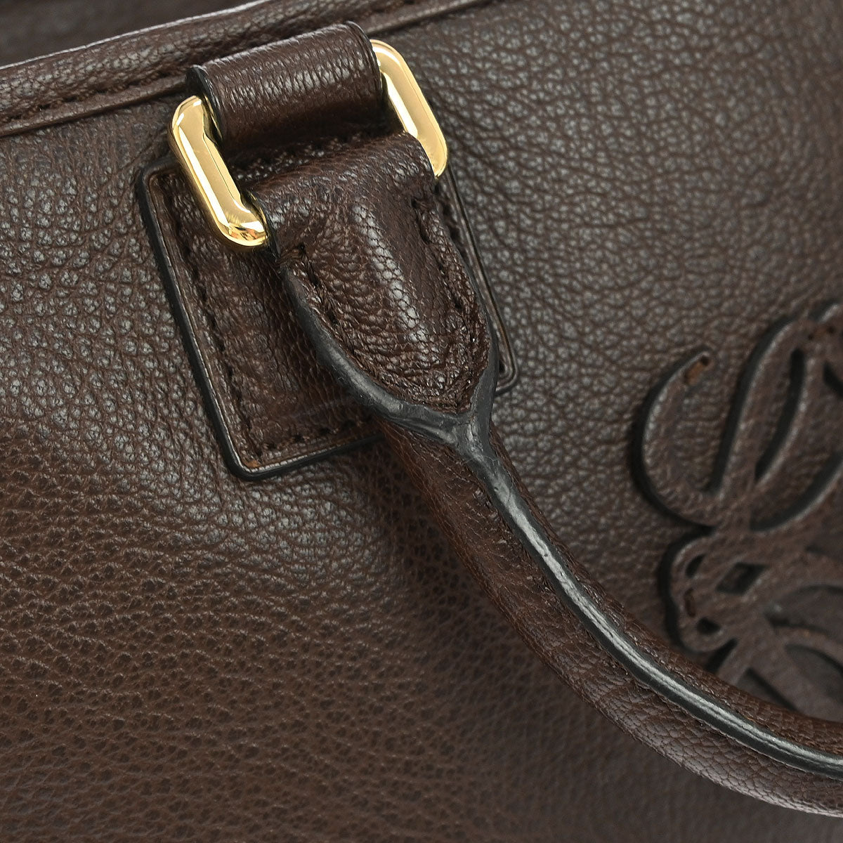 Loewe Brown Leather Amazona 28 Handbag