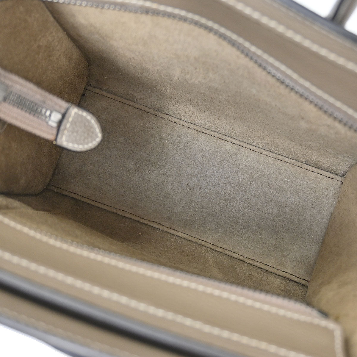 Celine Brown Leather Nano Luggage Tote Handbag