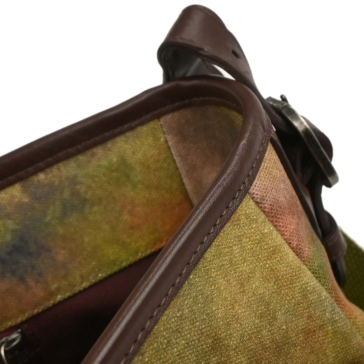 Chanel * Khaki Green Canvas Graffiti On The Pavement Messenger Bag