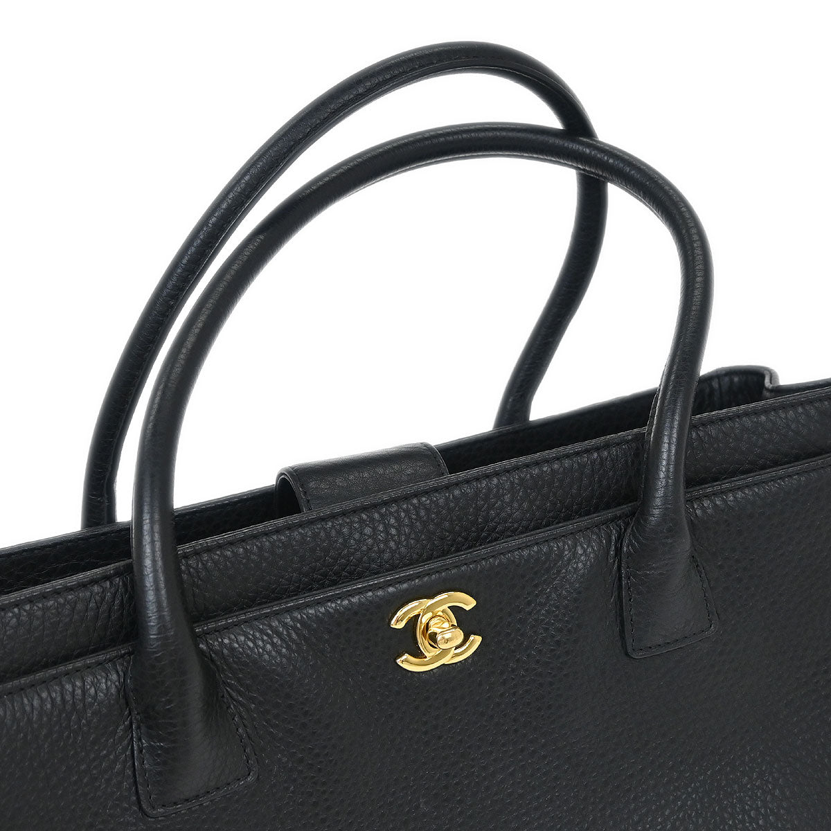 Chanel Black Deerskin Executive Cerf Tote Handbag