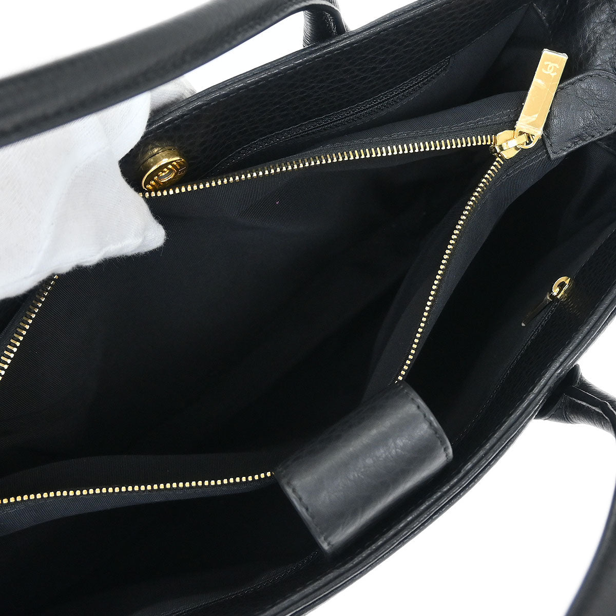 Chanel Black Deerskin Executive Cerf Tote Handbag