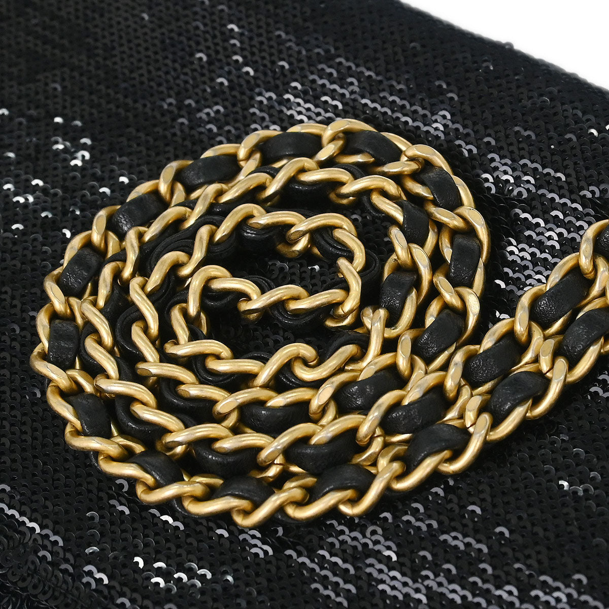 Chanel Black Sequins Dare To Disturb Shoulder Bag