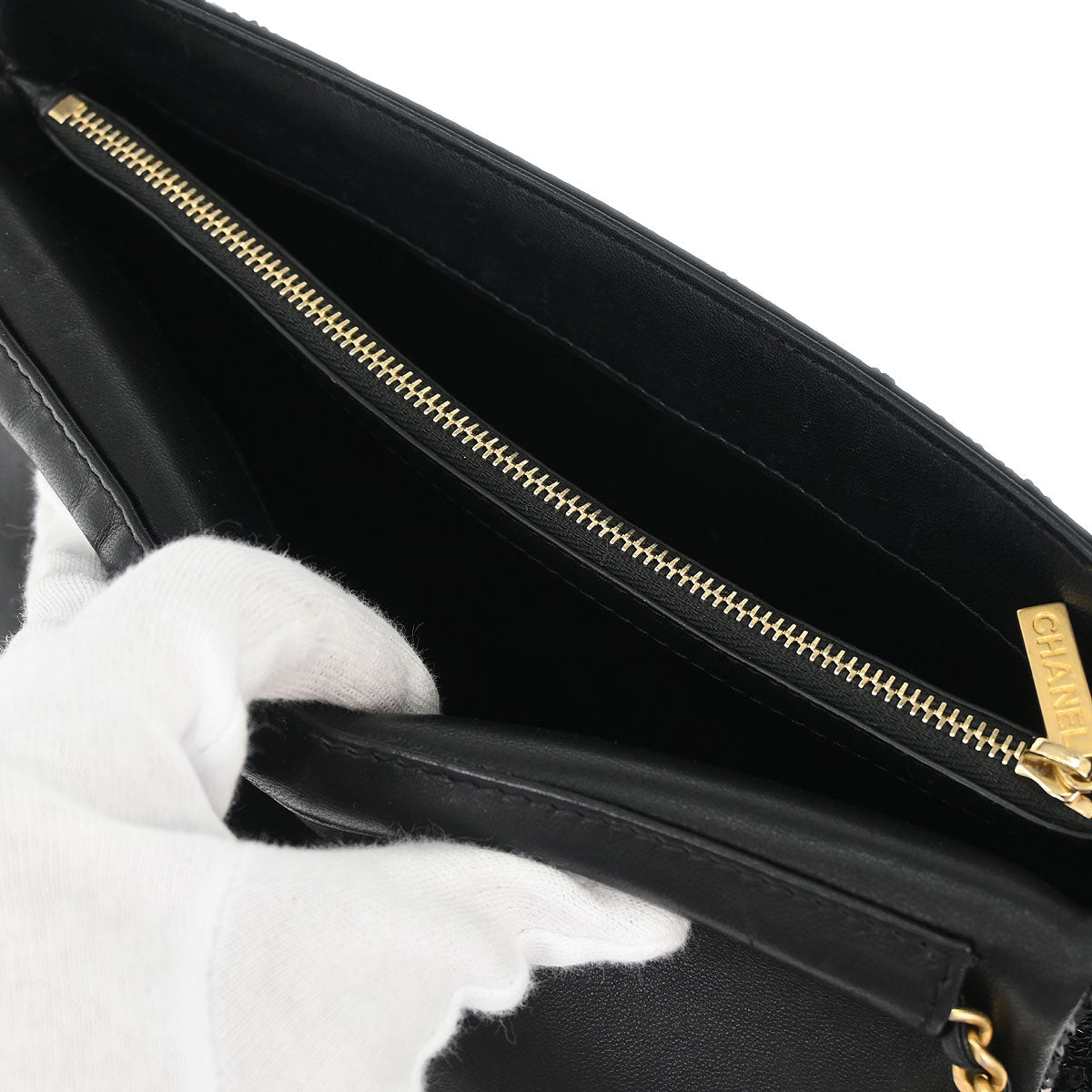 Chanel Black Sequins Dare To Disturb Shoulder Bag