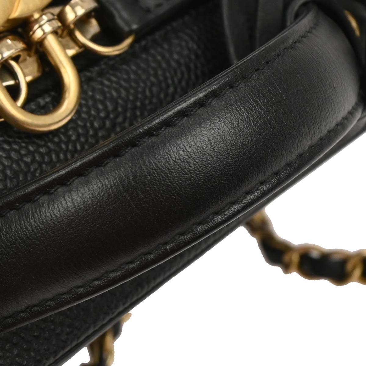 Chanel 2019 Black Caviar CC Filigree 2way Shoulder Vanity Handbag