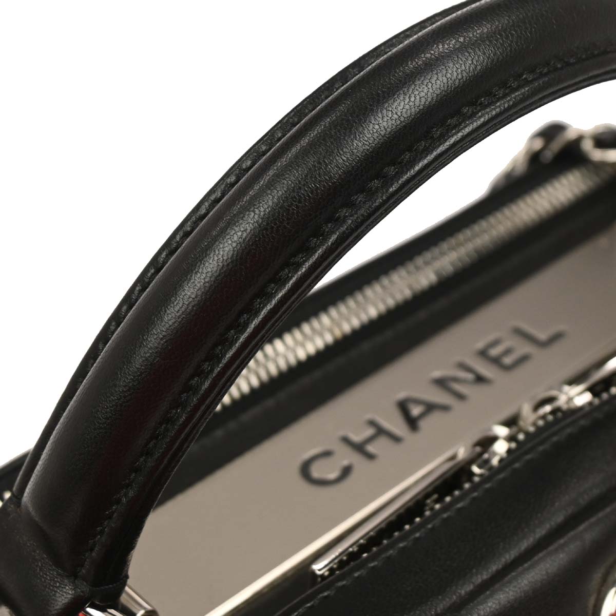 Chanel Black Lambskin Trendy CC Bowling Bag