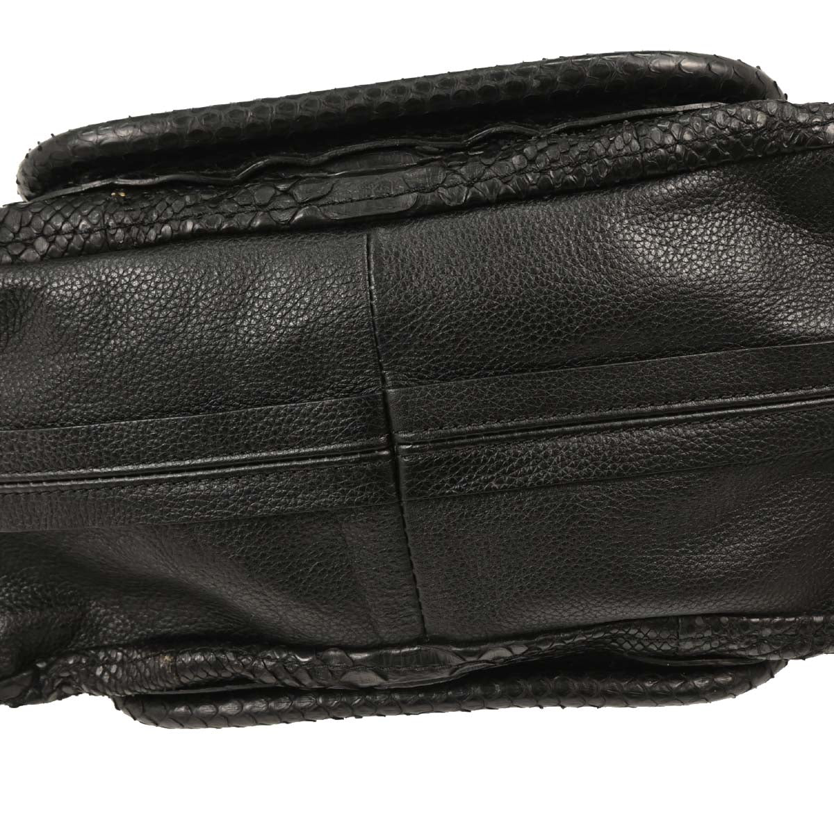 Chloe * Black Python Paraty 2way Shoulder Handbag