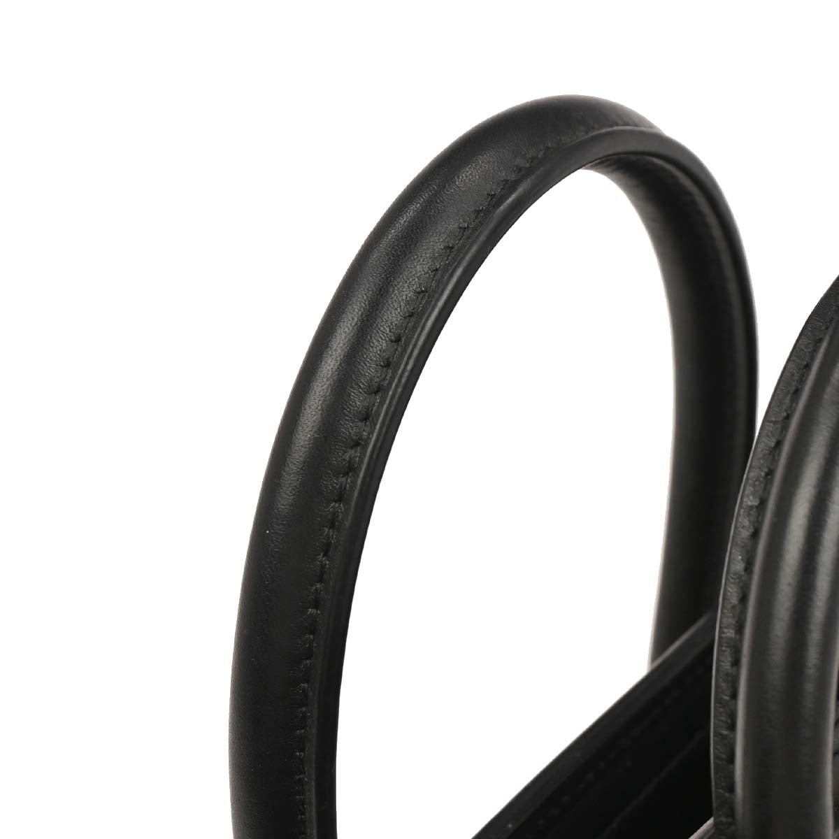 Celine Off-white Black Nano Luggage Tote Handbag