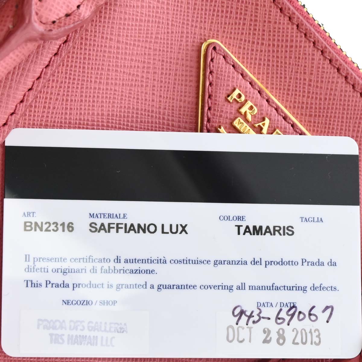 Prada Pink Leather Galleria 2way Shoulder Tote Handbag