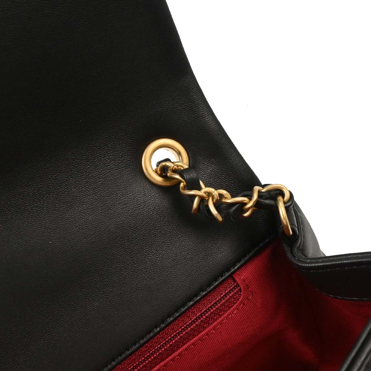 Chanel Black Lambskin Circular Handle 2way Shoulder Handbag