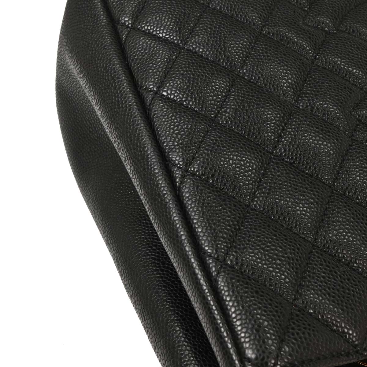 Chanel Black Caviar Grand Shopping Tote GST Chain Handbag