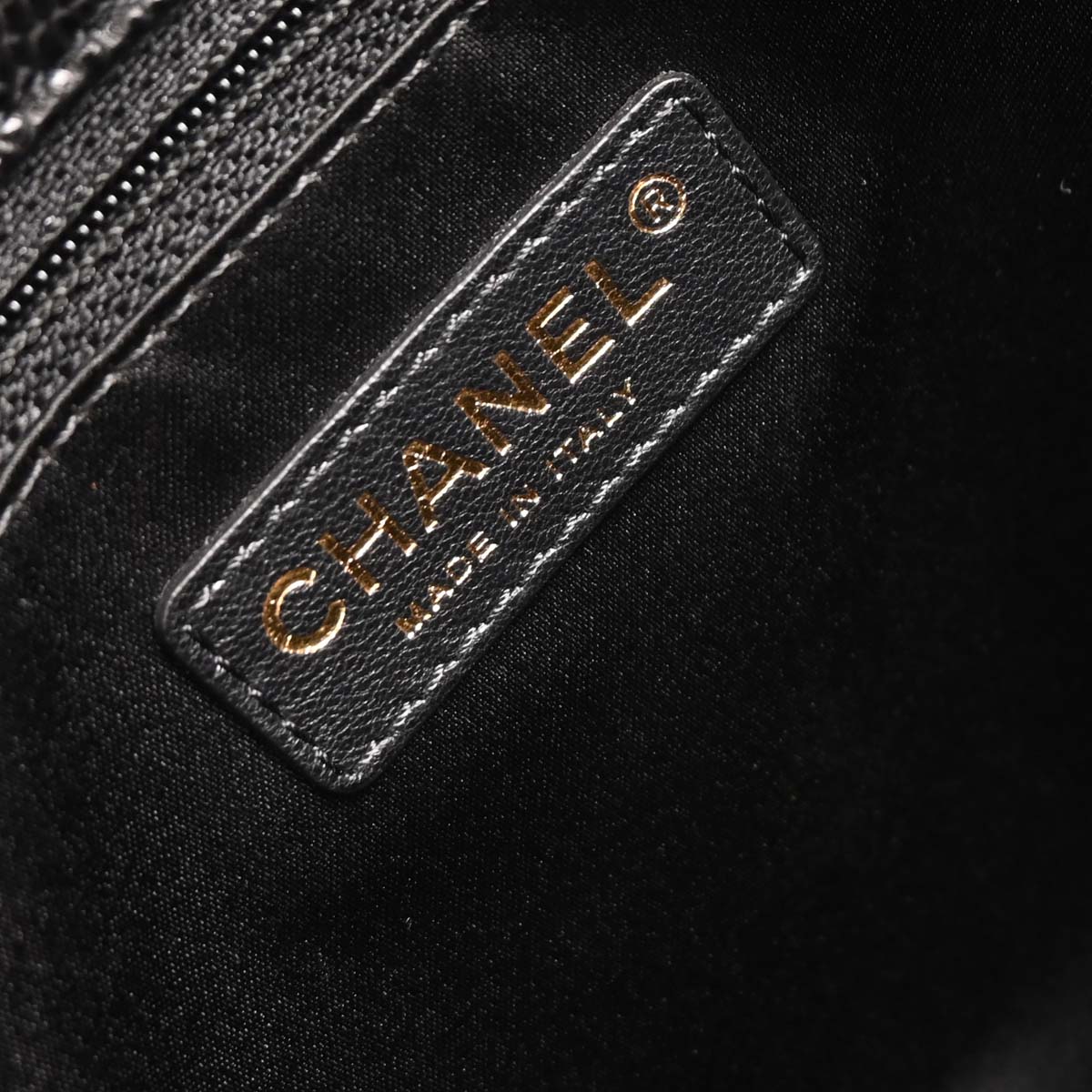Chanel Black Caviar Grand Shopping Tote GST Chain Handbag