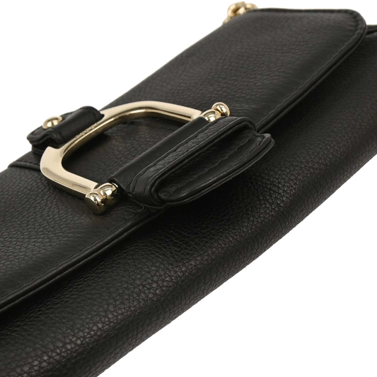 Gucci Black Leather Greenwich Clutch Handbag