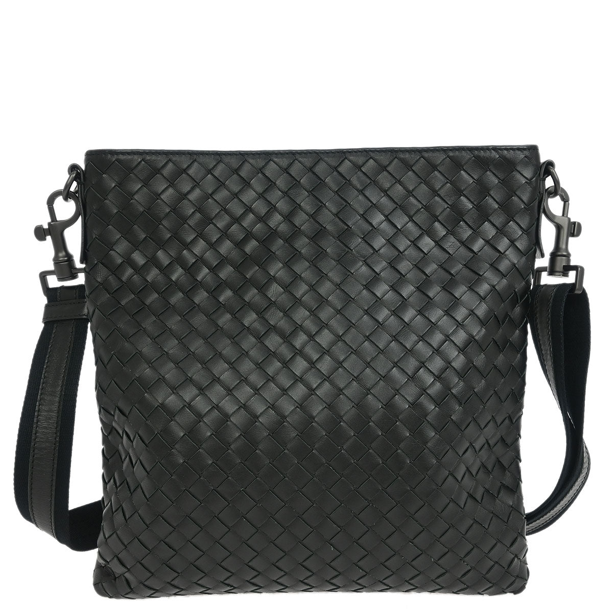 Bottega Veneta Black Intrecciato Shoulder Bag