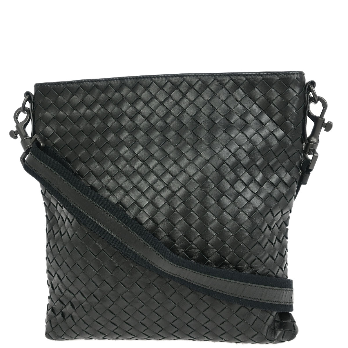 Bottega Veneta Black Intrecciato Shoulder Bag