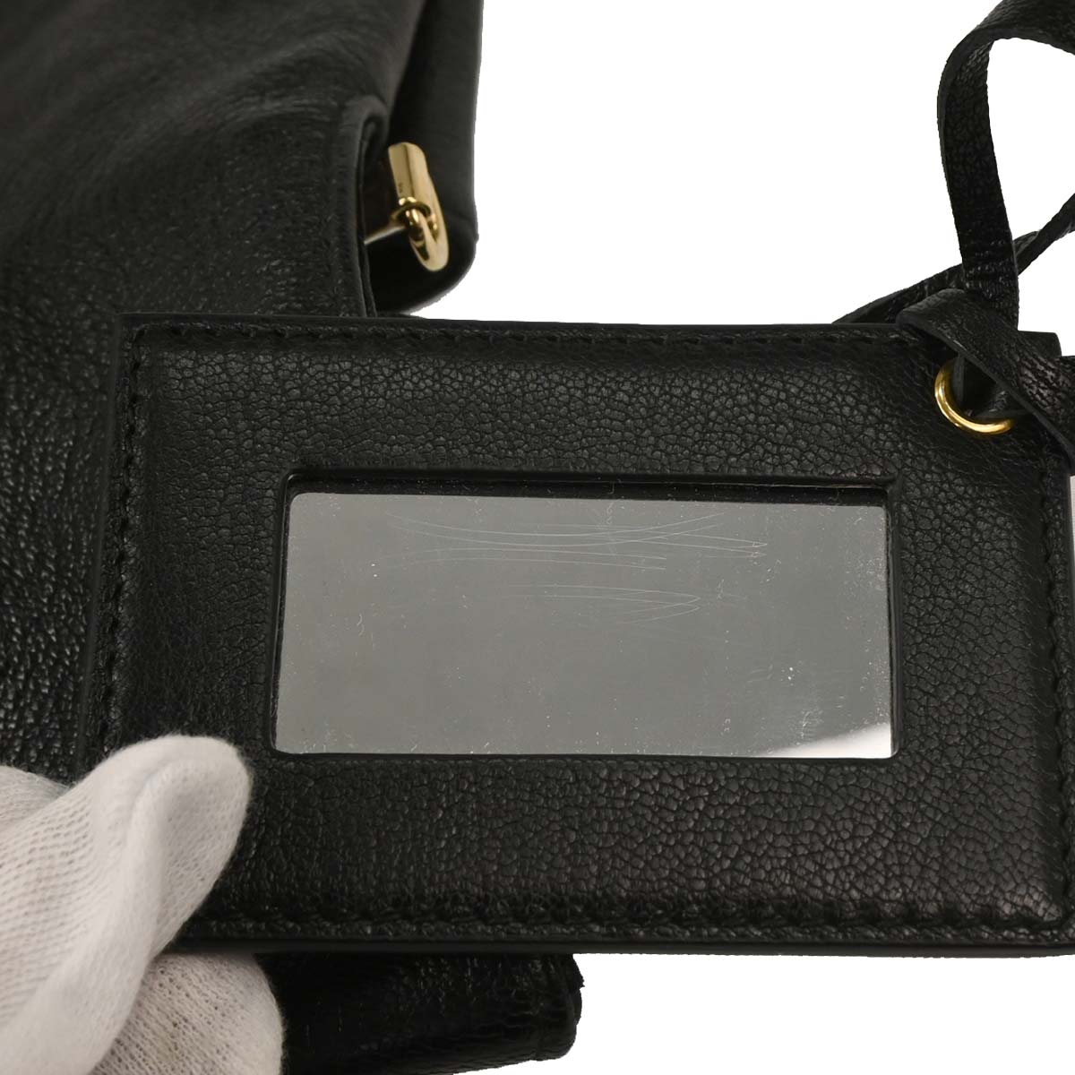 Balenciaga Black Leather Envelope Shoulder Bag