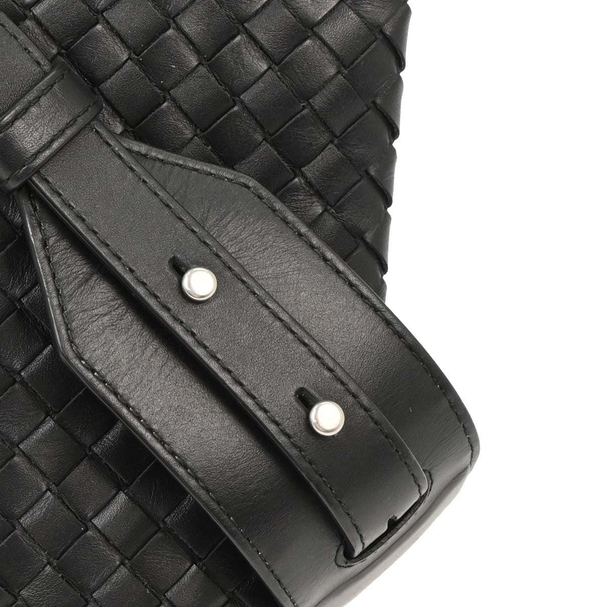 Bottega Veneta Black Intrecciato Shoulder Bag