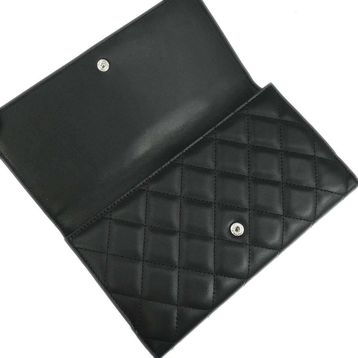 Chanel Black Calfskin Cambon Ligne Long Wallet