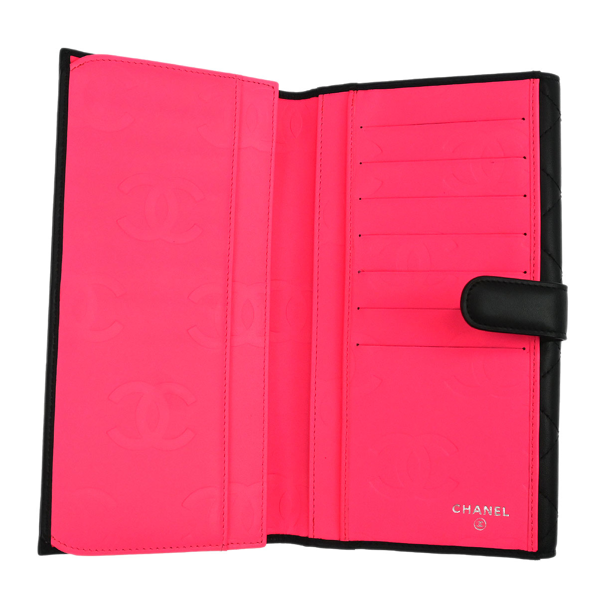 Chanel Black Calfskin Cambon Ligne Long Wallet